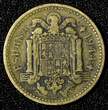 1 Peseta SPAIN Aluminum-Bronze 1944  WWII Issue 1 Year Type KM# 767 (28 120) Uncertified