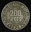 200 Reis BRAZIL Copper-Nickel 1929  Liberty 25mm KM# 519 (27 799) Uncertified