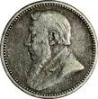 6 Pence South Africa Johannes Paulus Kruger Silver 1895  KEY DATE RARE KM# 4(13) Uncertified