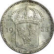 10 Öre SWEDEN Gustaf V Silver 1935 G  UNC Toned KM# 780 (21 899) unz