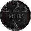 Norway Haakon VII Iron 1944 2 Ore NGC AU58 WWII Issue KM# 394 (072)