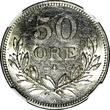 SWEDEN Gustaf V Silver 1914 W 50 Ore NGC UNC DETAILS SCARCE DATE KM# 788 (140) NGC unz DETAILS SCARCE DATE KM