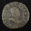 Denier FRANCE Henri III (1574-1589) Copper 1580  Tournois 2,59g. (27 181) Uncertified