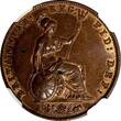 United Kingdom 7 1/2 Penny 1858/7 Great Britain Victoria Copper 1858/ OVERDATE NGC MS62 BN KM# 726 (7)