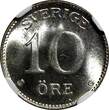 10 Öre SWEDEN Gustaf V Silver 1935 G  NGC MS64 KM# 780 (003)