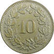 10 Rappen SWITZERLAND Copper-Nickel 1927  Toned KM# 27 (23 361) Uncertified