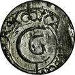Solidus Riga CARL X of Sweden (1654-1660)Silver 1657 Schilling XF KM#50 (15 031) Uncertified