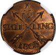 1/12 Skilling SWEDEN Gustaf IV Copper 1808  NGC MS65 RB TOP GRADED KM# 563 (028)