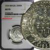 Brazil 2000 Reis 1934 Brazil Silver 1934  NGC AU55 Last Year Type KM# 52... 36,50 EUR  zzgl. 12,88 EUR Versand