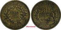 50 Centimes Tunisia Chambers of Commerce 1352//1933  KEY DATE KM# 246 (18 915) Uncertified