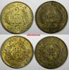 Tunisia 2 Francs 1921 TUNISIA LOT OF 2 COINS 1340/1921  XF-UNC Condition... 21,47 EUR  zzgl. 12,88 EUR Versand