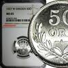 Sweden Ore SWEDEN Gustaf V Silver 1927 W 50 Ore NGC MS65 1 GRADED HIGHEST SCARCE KM# 788(3) -