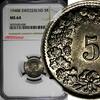 Switzerland 5 Rappen 1948 Switzerland Copper-Nickel 1948 B  NGC MS64 HEL... 38,65 EUR  zzgl. 12,88 EUR Versand