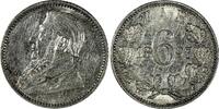 South Africa 6 Pence South Africa Johannes Paulus Kruger Silver 1897 XF Condition KM# 4 (521) -