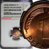 Germany 1 Pfennig Germany-Federal Republic 1950-G NGC MINT ERROR MS64 RB SCARCE KM105(6) -
