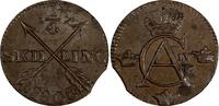 1/4 Skilling SWEDEN Copper King Gustav IV Adolf 1808  ch.XF KM# 564 (19 461) Uncertified