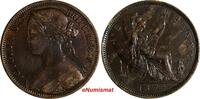 United Kingdom 1 Penny Great Britain Victoria Copper 1872 aUNC KM# 749.2 (19 843) -