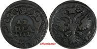 Russian Federation 1731 Denga 1731 Russia Anna Ivanovna Copper  RED Mint OVERSTRUCK Toning KM# 188 (097) Uncertified