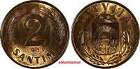 Latvia 2 Santimi 1939 LATVIA Bronze 1939  1 YEAR TYPE Nice Red UNC KM# 1... 17,18 EUR  zzgl. 12,88 EUR Versand