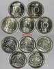 10 Öre 1956 Sweden Gustaf VI SILVER LOT OF 5 COINS 1952-1956  UNC GEM KM# 823 (77) unz