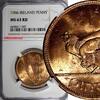 Ireland 1 Penny 1966 IRELAND Republic Bronze 1966  NGC MS63 RD FULL RED ... 34,36 EUR  zzgl. 12,88 EUR Versand