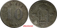 Sweden Oscar II Silver 1881 EB 10 Ore SCARCE KM# 755 (10 083) Uncertified