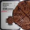 1/12 Skilling SWEDEN Gustaf IV Copper 1808  NGC UNC DETAILS RED ! KM# 563 (049) NGC unz DETAILS RED