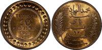 Tunisia 10 Centimes 1904 Tunisia Muhammad IV Bronze 1904 A  UNC Nice Red... 51,53 EUR  zzgl. 12,88 EUR Versand