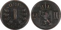 Norway 1 Øre Norway Oscar II Bronze 1897 The Norwegian Lion KM# 352 (20 710) -