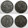 Sweden 2 Öre Sweden Gustaf V Iron LOT OF 2 COINS 1917,1918 World War I issue KM#790(4) -