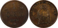 Bronze SWEDEN Oscar II  1893 1 ORE KEY DATE Ch.AU KM# 750 (20 865)