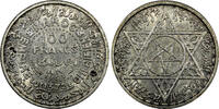 Morocco 100 Francs Morocco Mohammed V Silver AH1372 1953 Y# 52 (20 830) -