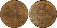 1/2 Skilling Sweden Carl XIV Johan Copper 1820  XF+KM# 596 (21 226) Uncertified