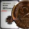 Latvia 2 Santimi 1939 LATVIA Bronze 1939  NGC MS64 BN 1 YEAR TYPE Mint L... 57,98 EUR  zzgl. 12,88 EUR Versand