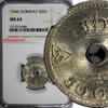Norway Ore NORWAY Haakon VII Copper-Nickel 1946 50 Ore NGC MS64 1 GRADED HIGHEST KM# 386(5) -