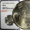 1 Krone NORWAY OLAV V (1957-1991) 1967  NGC MS64 TOP GRADED BY NGC KM# 409 (138)