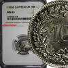 Switzerland 10 Rappen 1955 Switzerland Copper-Nickel 1955-B  NGC MS63 BU... 30,06 EUR  zzgl. 12,88 EUR Versand