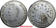 Bolivia 4 Soles BOLIVIA SILVER 1859PTS FJ Full Details XF Condition KM# 123.3 (4990) -