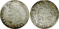 Bolivia 4 Soles BOLIVIA Simon Bolivar SILVER 1857 PTS FJ KM# 123.2 (5072) -