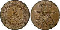 Bronze Denmark Frederik VIII  1907 VBP GJ 2 Ore KM# 805 (21 235) Uncertified