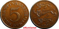  5 Senti 1931 ESTONIA Bronze 1931  23.3mm KM# 11 (4970) Uncertified 8,59 EUR  zzgl. 12,88 EUR Versand