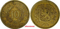 10 Markkaa Finland Aluminum-Bronze 1929 S  Better Date KM# 32A (9308) Uncertified