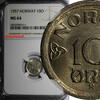 Norway Haakon VII 1957 10 Ore NGC MS64 LAST DATE TYPE TOP GRADED KM# 396 (011)