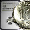 Sweden Gustaf V Silver 1929 G 10 Ore NGC MS62 KM#780 (149)