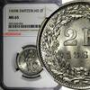 Switzerland 2 Francs 1969 Switzerland Copper-Nickel 1969 B  NGC MS65 KM#... 64,42 EUR  zzgl. 12,88 EUR Versand