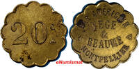 20 centimes FRANCE EMERGENCY Montpellier (34) Bar Americain.Mege et Beaume.  (23) Uncertified
