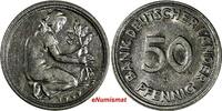 Germany 50 Pfennig Germany-Federal Republic Copper-Nickel 1949 J Hamburg aUNC KM#104(58) -