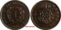 Mozambique 1 Real Mozambique Maria II Copper 1853 Mintage-100,000 SCARCE KM# 24 (18 839) -