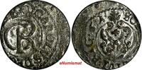 Solidus LIVONIA Riga CARL XI of Sweden (1660-1697)Silver 1661  XF KM#55 (15 059) Uncertified