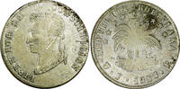 Bolivia 4 Soles BOLIVIA Simon Bolivar SILVER 1853 PTS FP KM# 123.1 (5074) -
